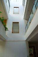 looking up through the atrium.